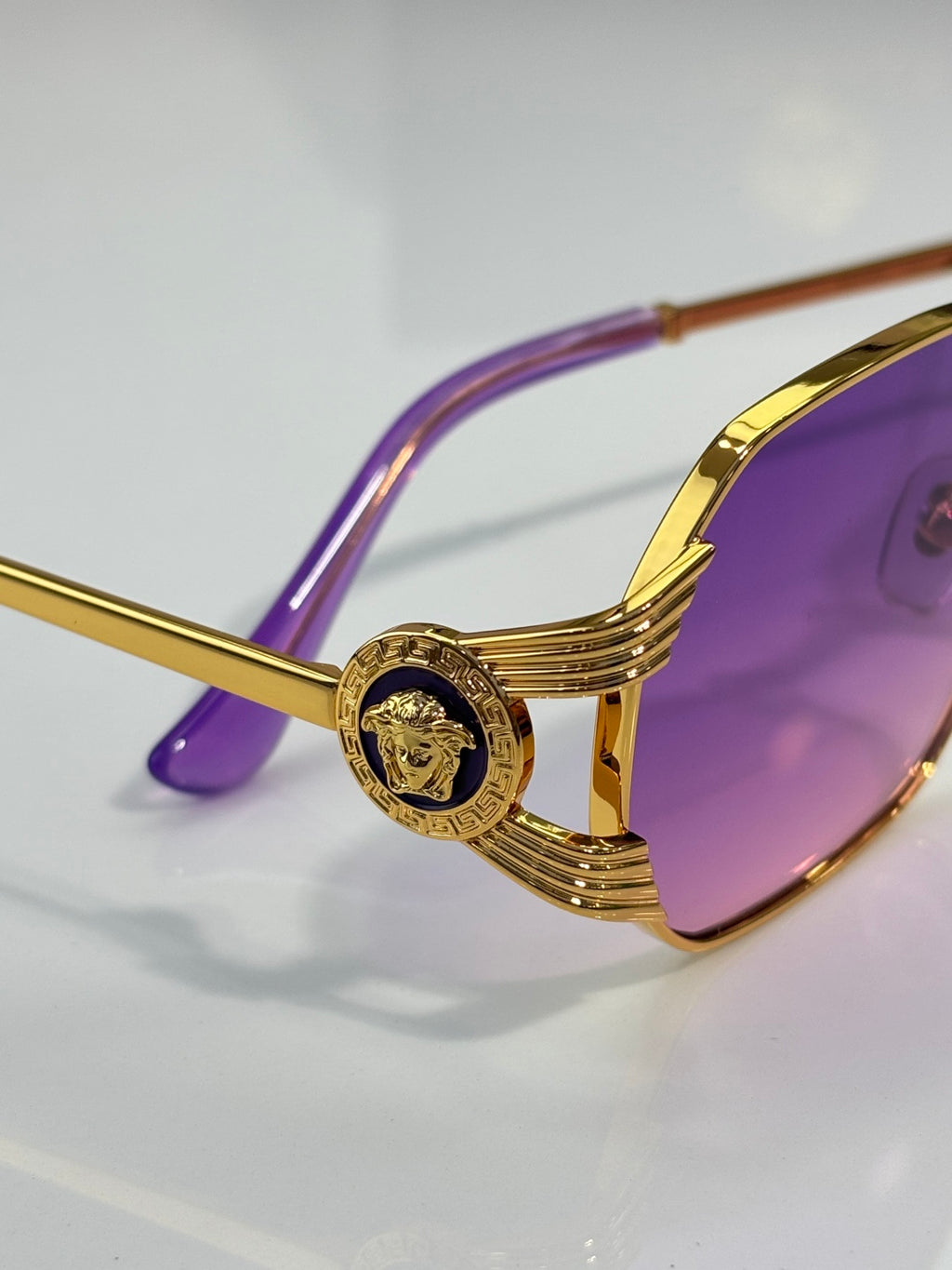Retro Octagonal Metal Frame Sunglasses - VE7223