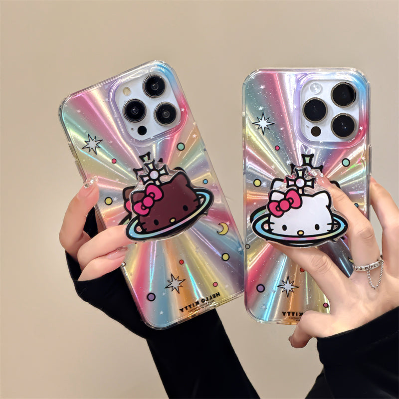 Bonita funda tipo atril de dibujos animados de láser