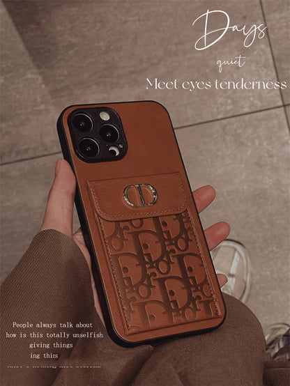 Étui porte-monnaie en cuir de luxe