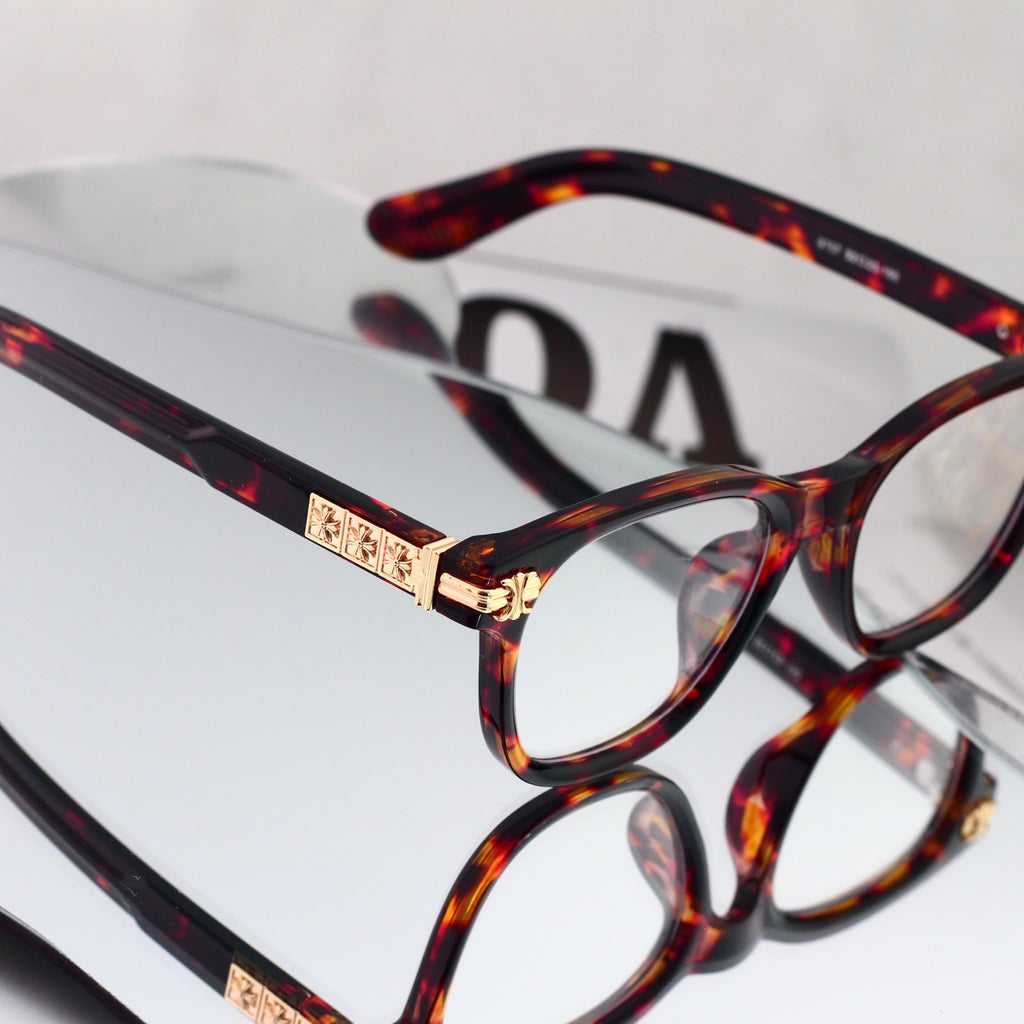 Retro Square Acetate Frame Sunglasses - 0758