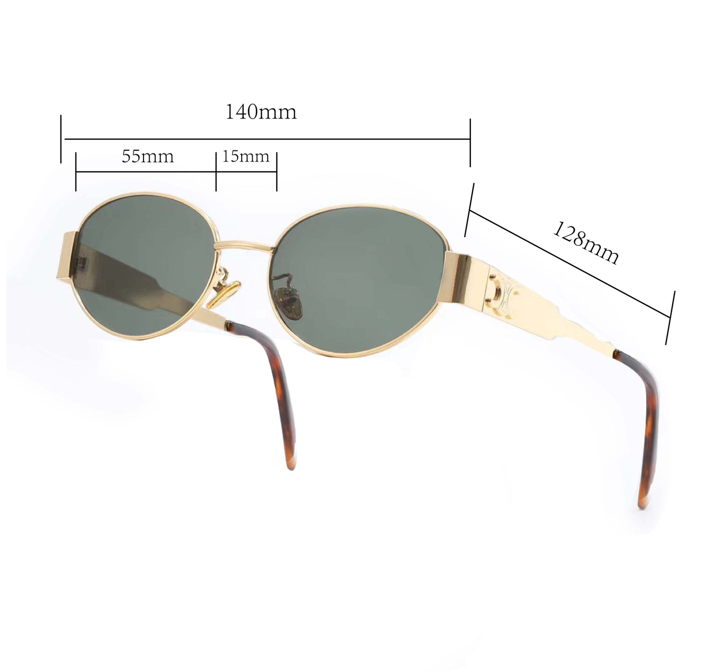 Nouvelles lunettes de soleil rétro en métal