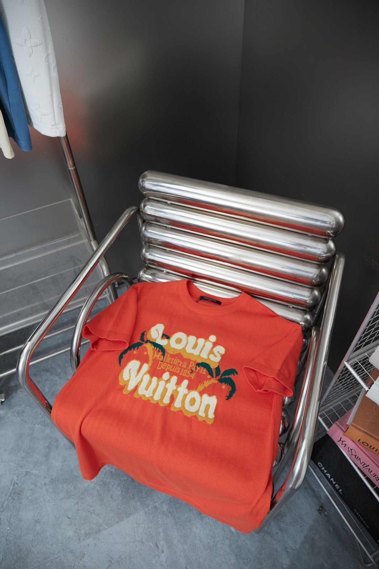 T-shirt en tricot motif cocotiers