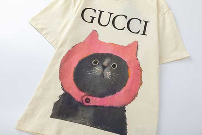 Nouveau t-shirt dessin animé chat
