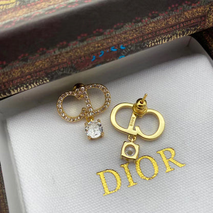 Diamond Pendant Zircon Alphabet Earrings