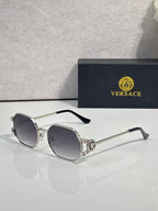 Retro Octagonal Metal Frame Sunglasses - VE7223