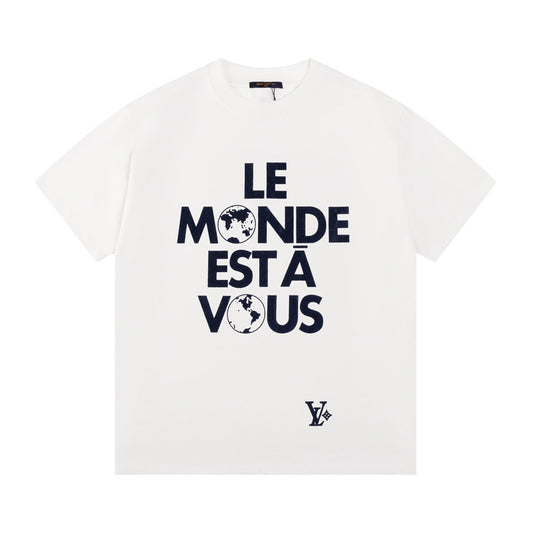 Camiseta con estampado de letras 2025FW