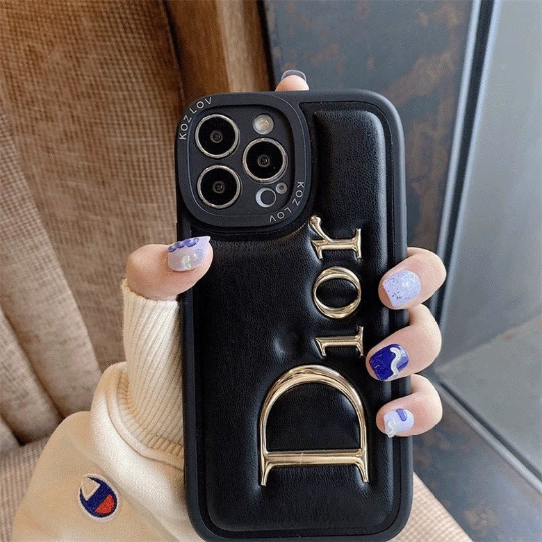 Étui en cuir estampé à chaud