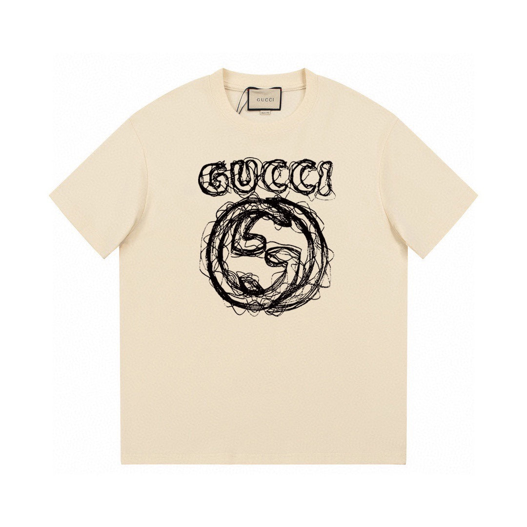 T-shirt à Imprimé Logo Croquis