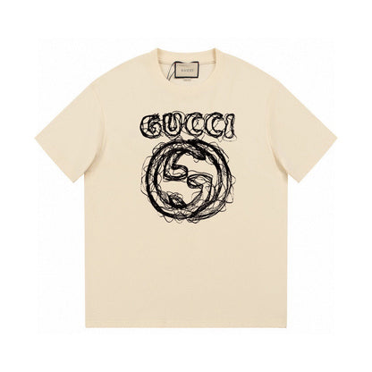 T-shirt à Imprimé Logo Croquis
