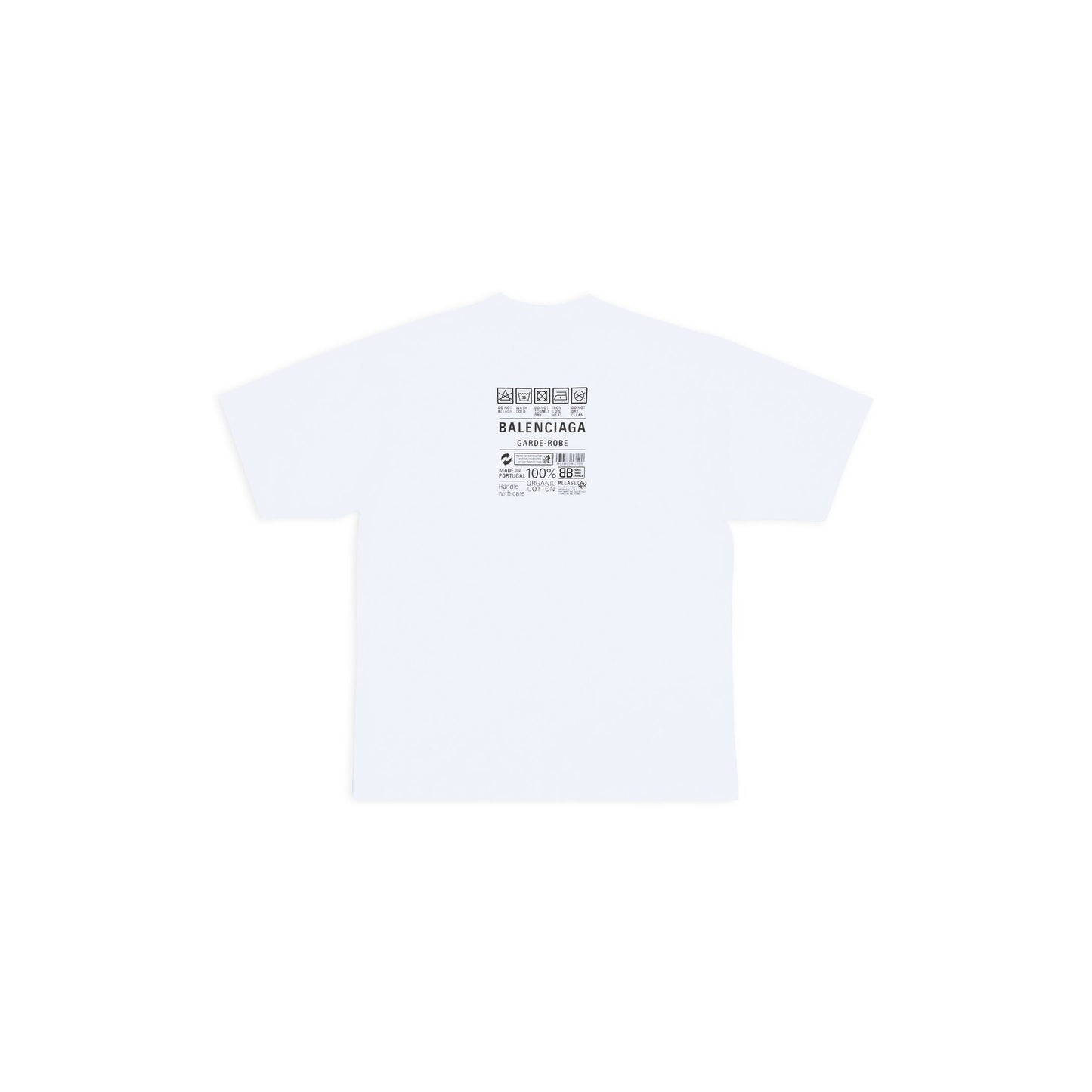T-SHIRT HOMME AVEC ÉTIQUETTE ENTRETIEN COUPE CLASSIQUE
