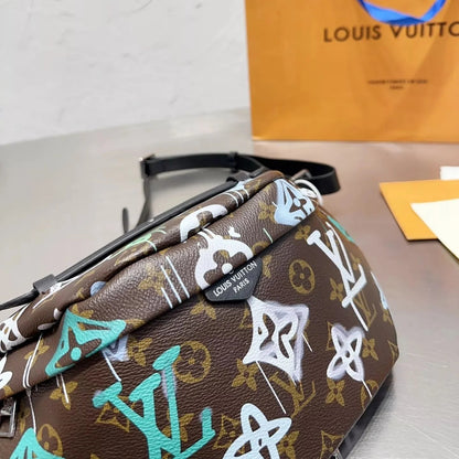 Personalized Graffiti Monogram Crossbody Bag