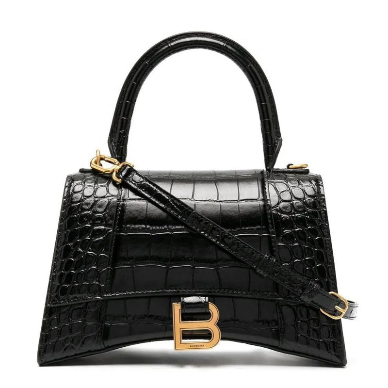 Crocodile Effect Tote Crossbody Bag