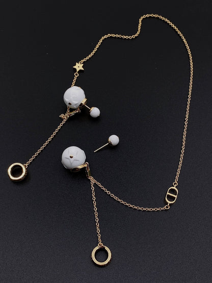2022 New cd Earphone Earrings Necklace
