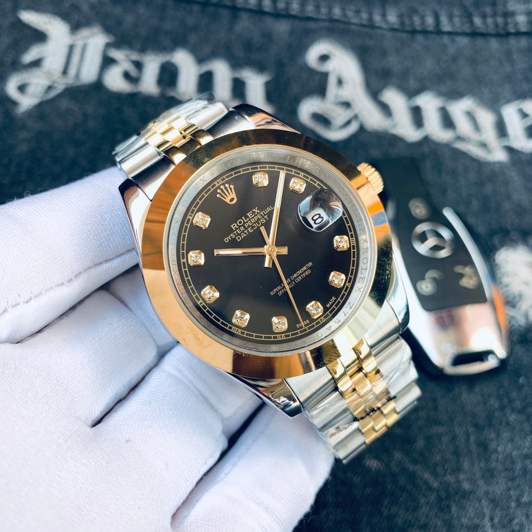 Premium Stainless Steel Mechanical Watch 7 Color Options Classic Luxury Style