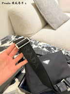 Black Parachute-Style Messenger Bag