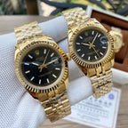 4-Style Luxury Collection (Silver, Two-Tone & Gold-Tone), Elegant Roman Numerals & Fluted Bezel