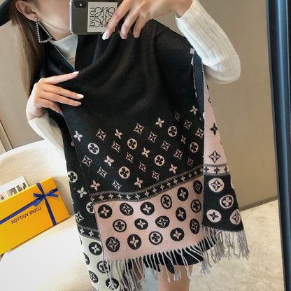 Foulard Monogram en cachemire à couleurs dégradées
