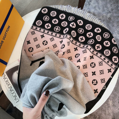 Foulard Monogram en cachemire à couleurs dégradées