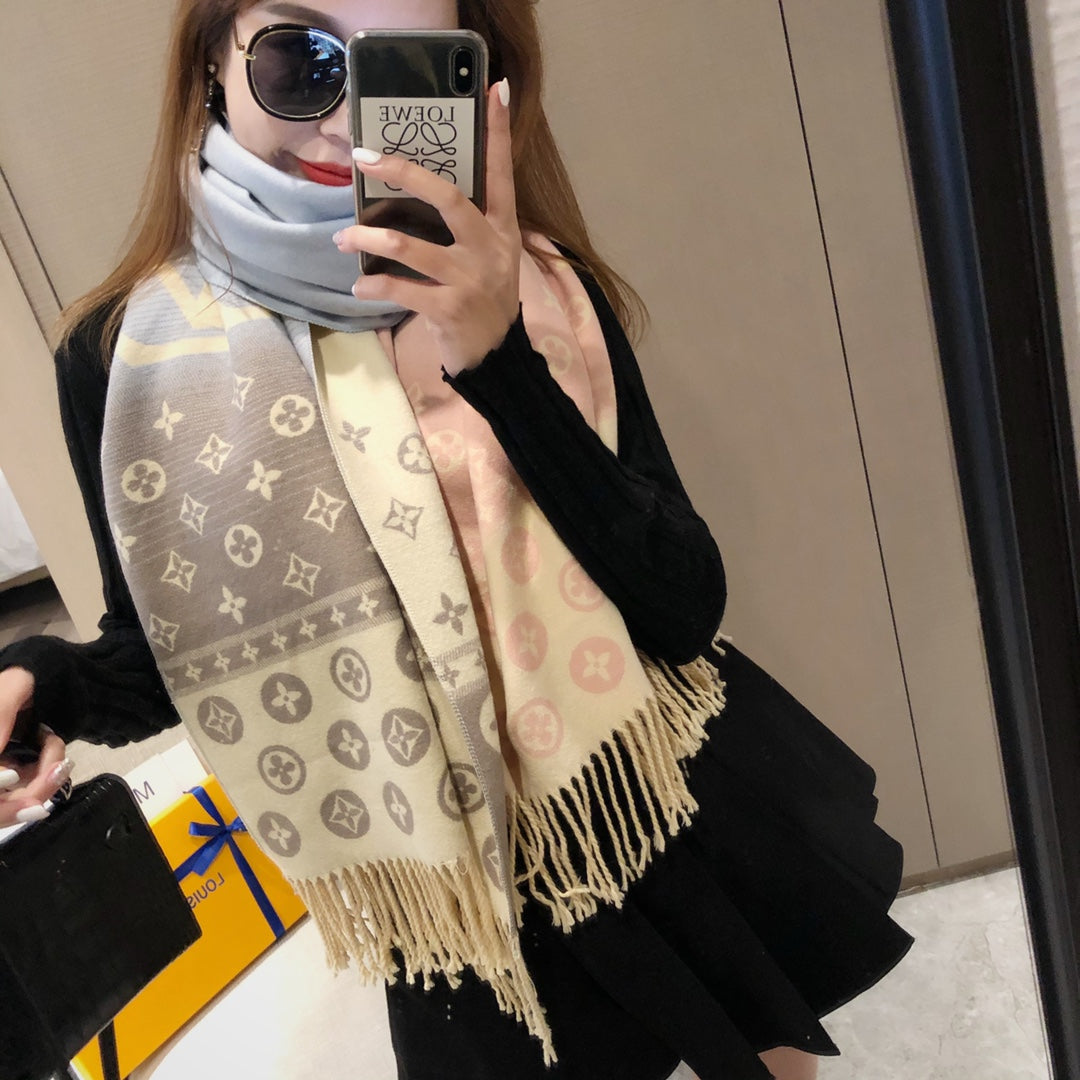 Foulard Monogram en cachemire à couleurs dégradées