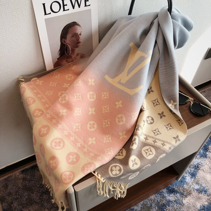 Foulard Monogram en cachemire à couleurs dégradées