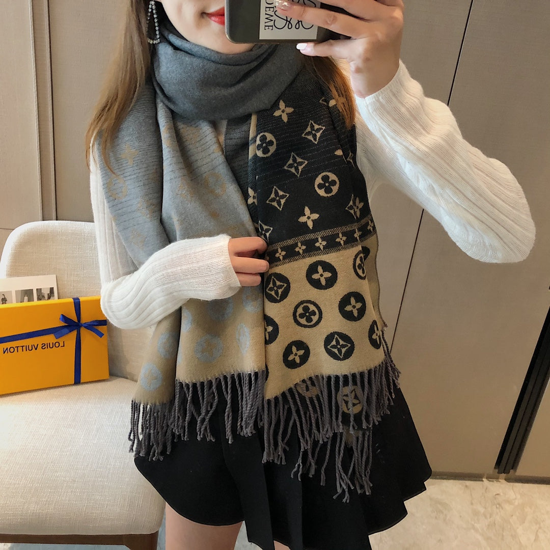 Foulard Monogram en cachemire à couleurs dégradées