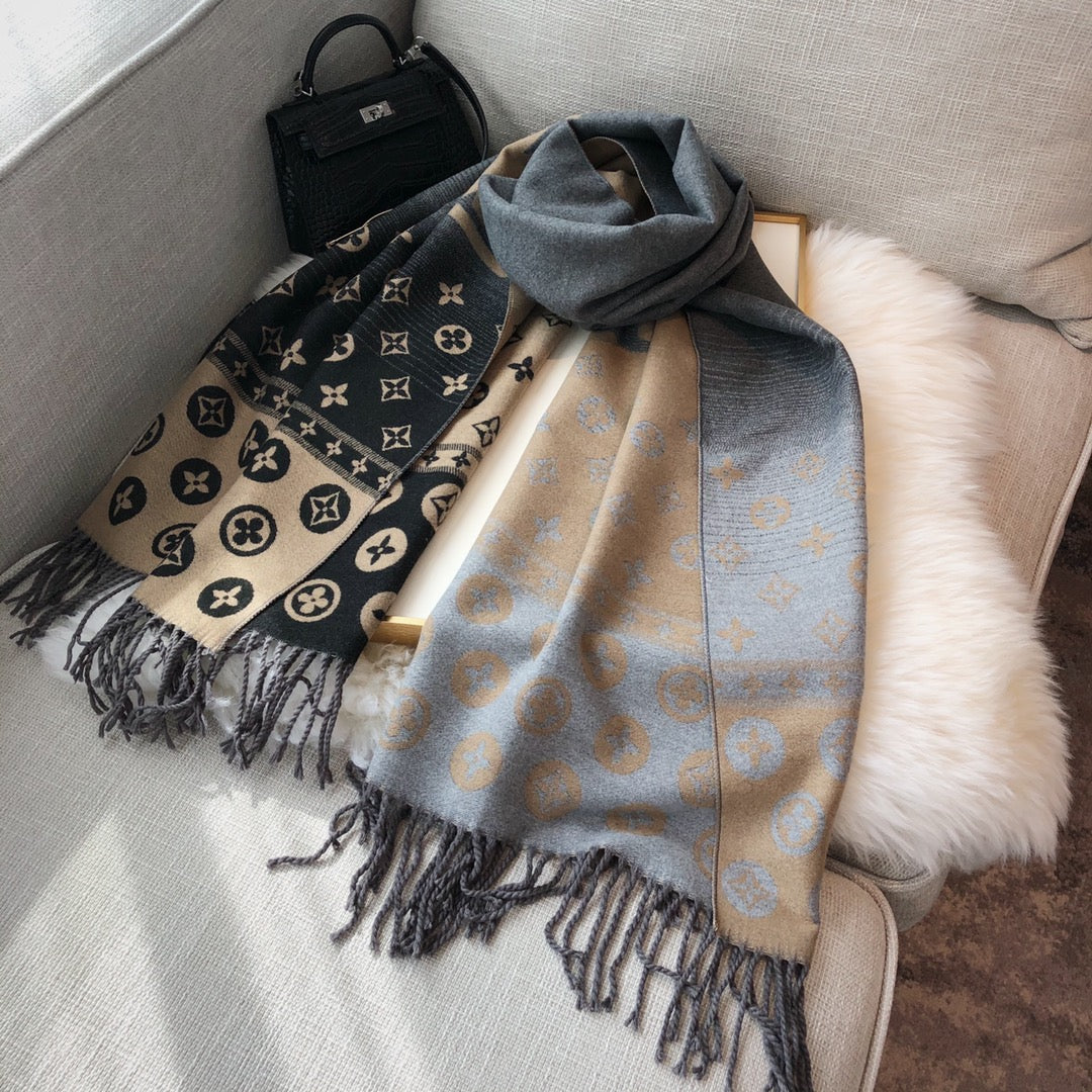 Foulard Monogram en cachemire à couleurs dégradées