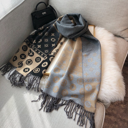 Foulard Monogram en cachemire à couleurs dégradées