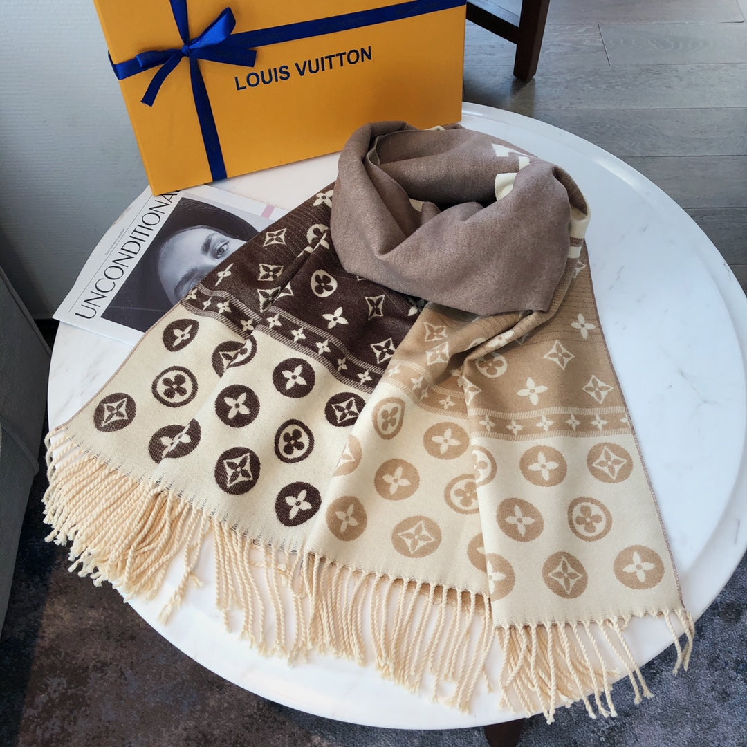 Foulard Monogram en cachemire à couleurs dégradées