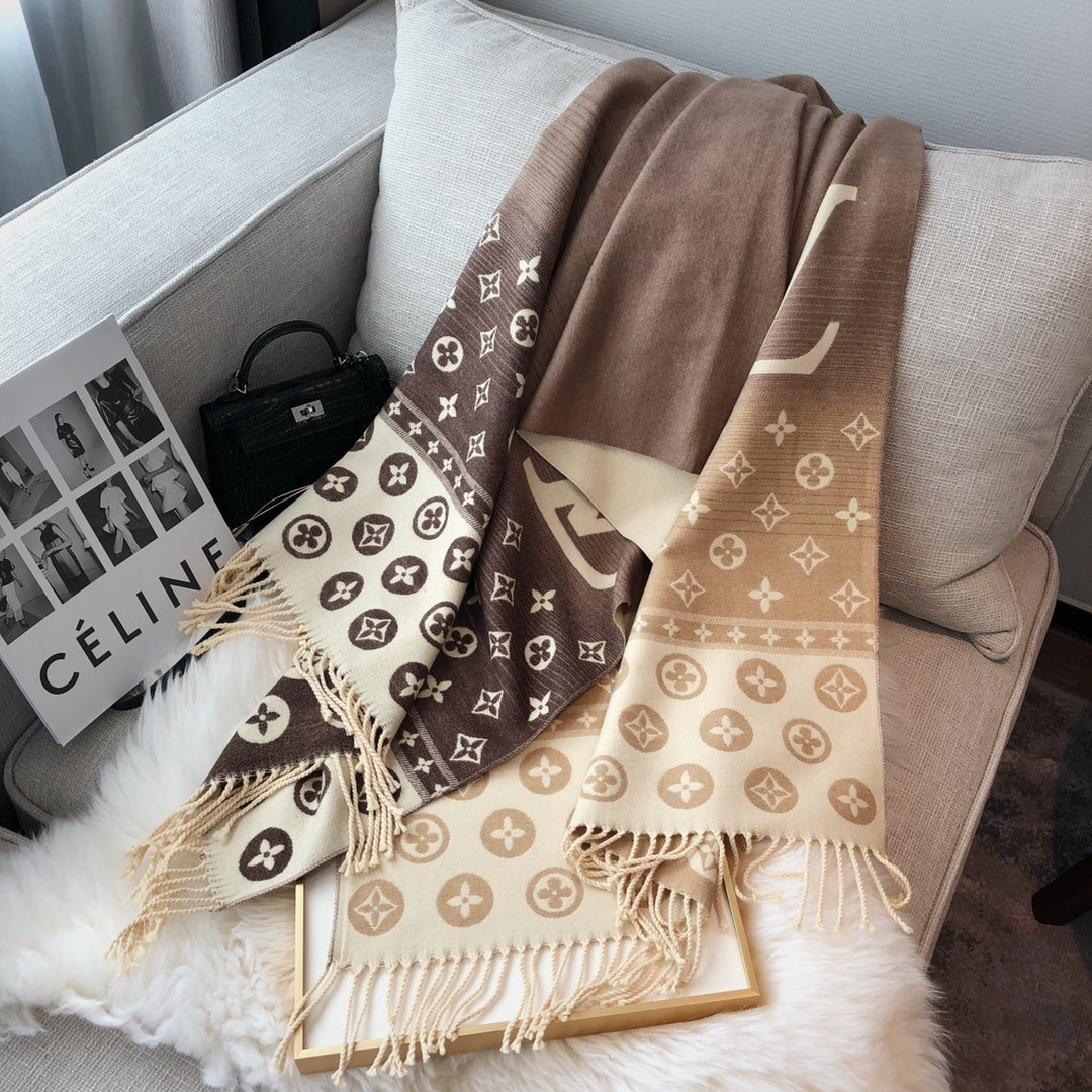 Foulard Monogram en cachemire à couleurs dégradées