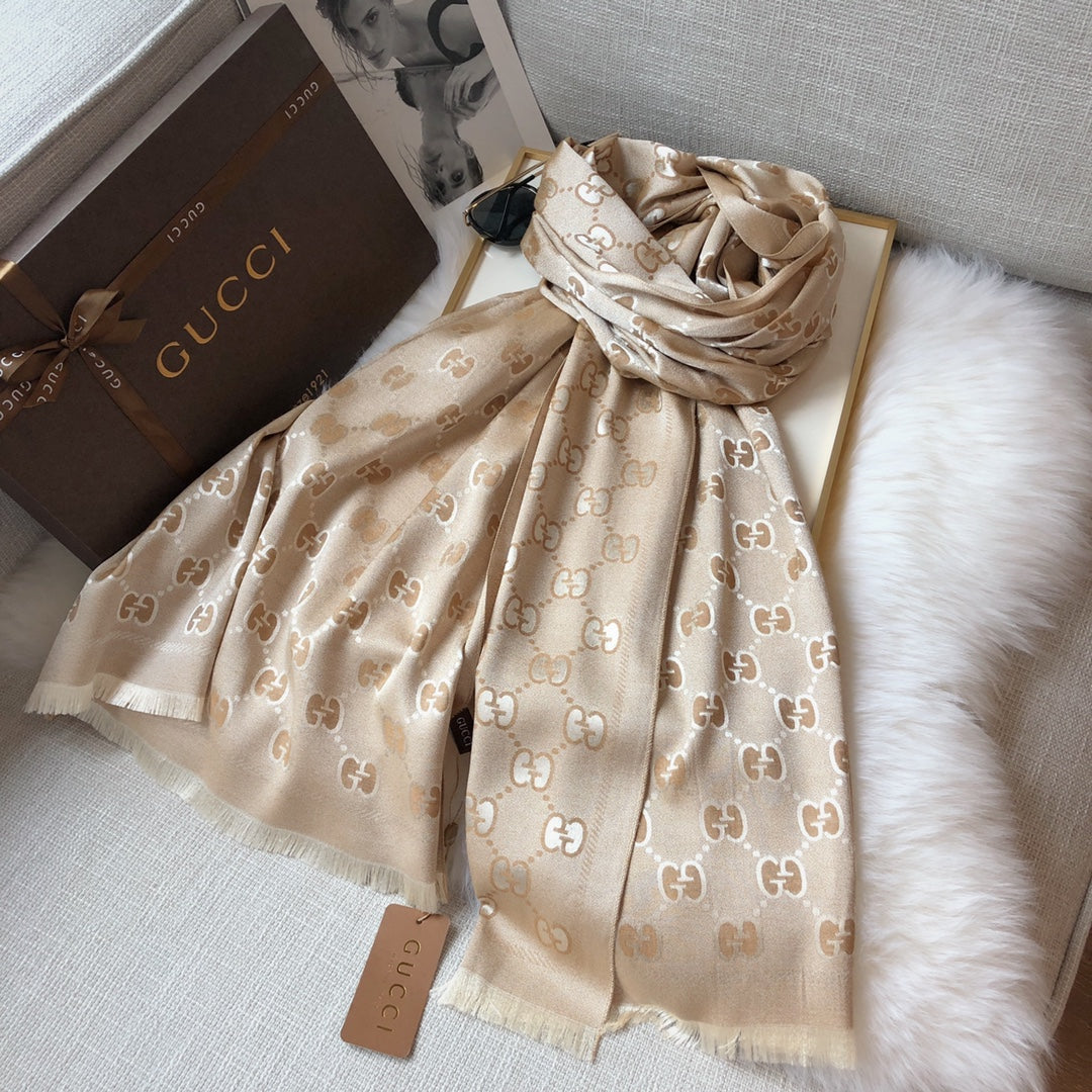 Écharpe Jacquard Premium en Tencel et Coton