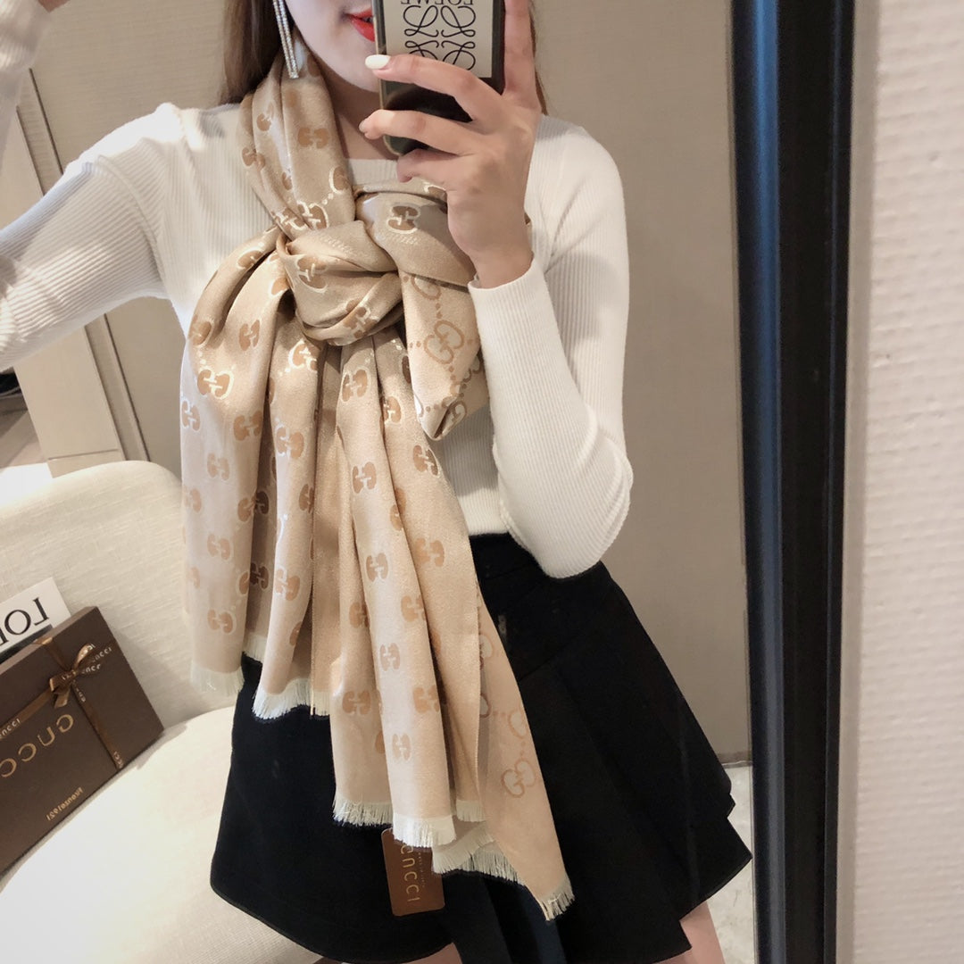 Écharpe Jacquard Premium en Tencel et Coton