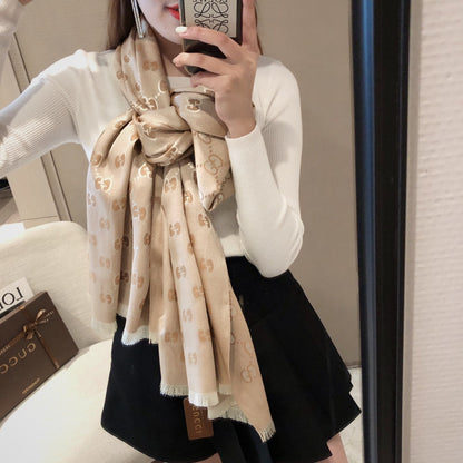 Écharpe Jacquard Premium en Tencel et Coton