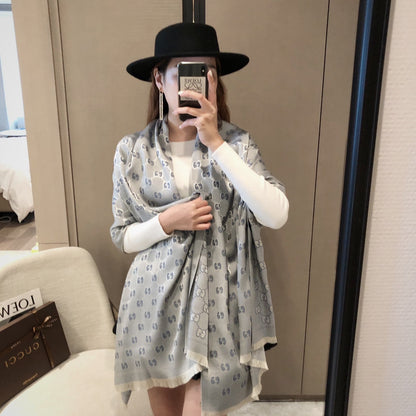 Écharpe Jacquard Premium en Tencel et Coton