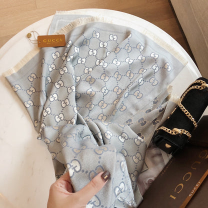 Écharpe Jacquard Premium en Tencel et Coton