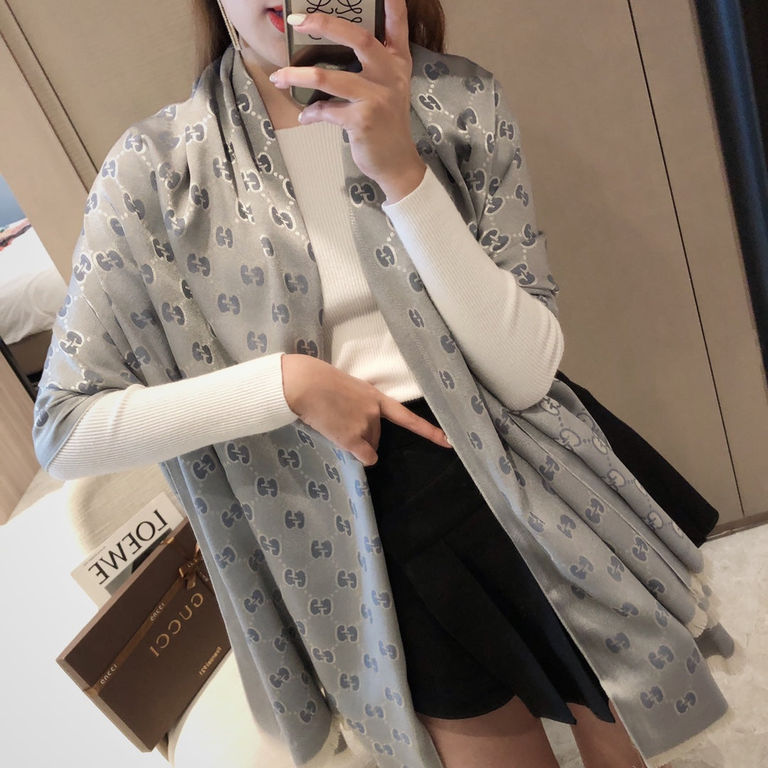 Écharpe Jacquard Premium en Tencel et Coton