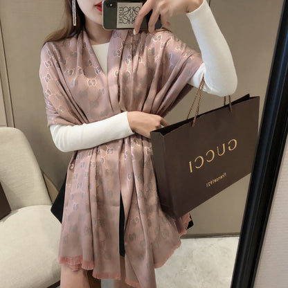 Écharpe Jacquard Premium en Tencel et Coton