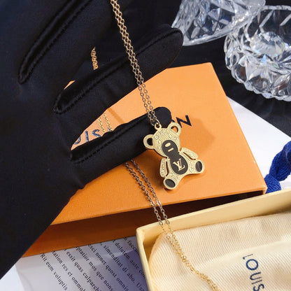Collier pendentif ours mignon