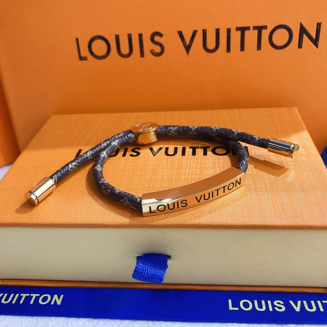 Bracelet en cuir imprimé classique
