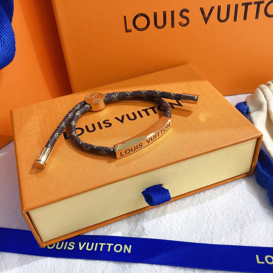 Bracelet en cuir imprimé classique