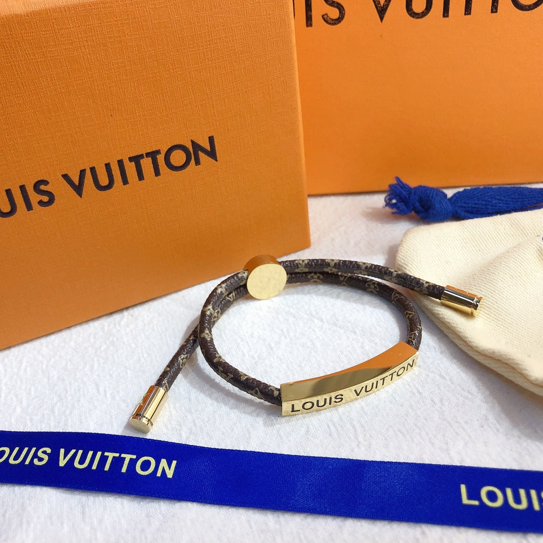 Bracelet en cuir imprimé classique