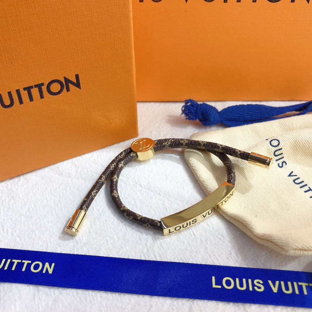 Bracelet en cuir imprimé classique