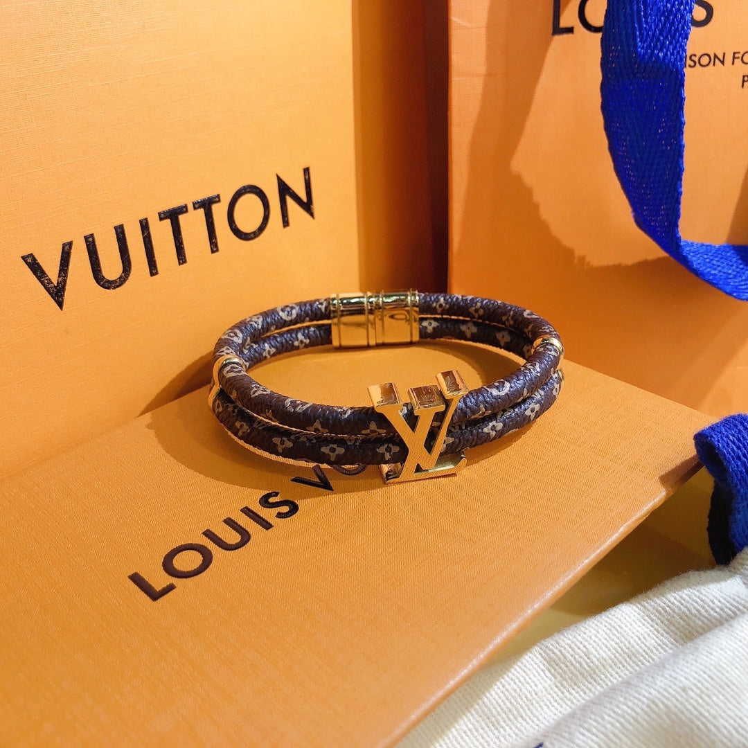 Pulsera de cuero doble