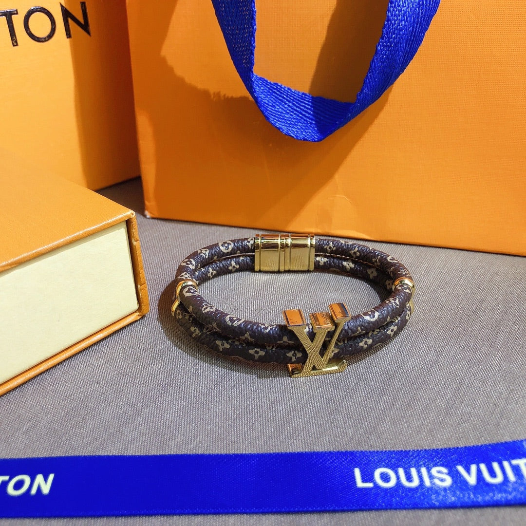 Pulsera de cuero doble