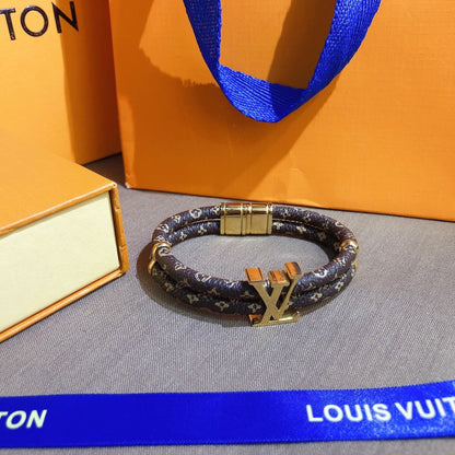 Pulsera de cuero doble
