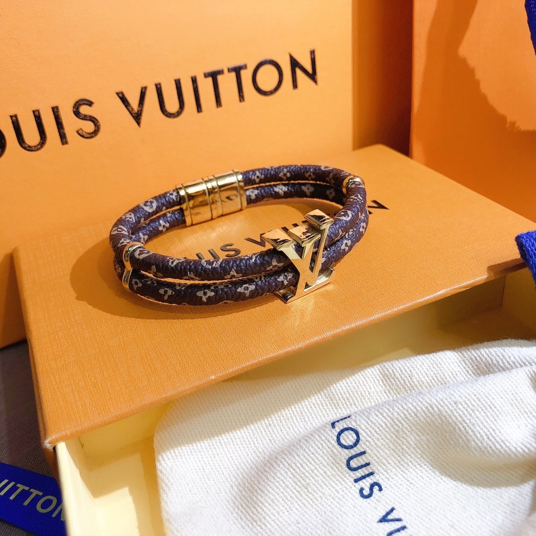 Pulsera de cuero doble