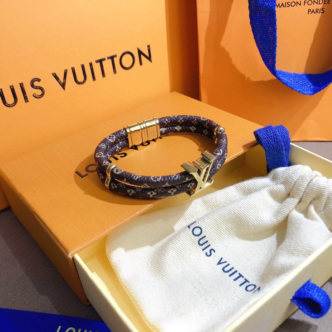 Pulsera de cuero doble