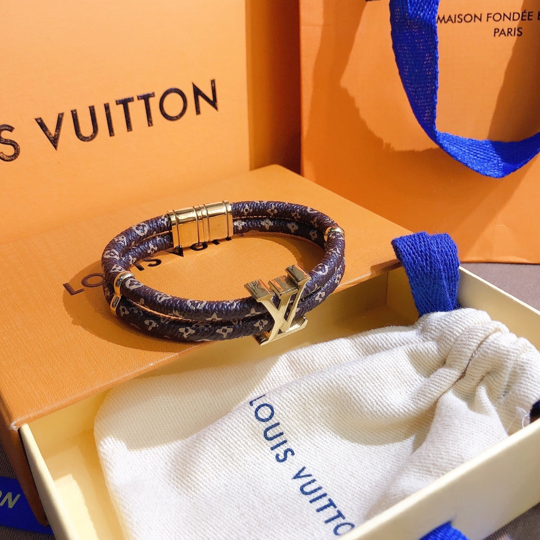Pulsera de cuero doble