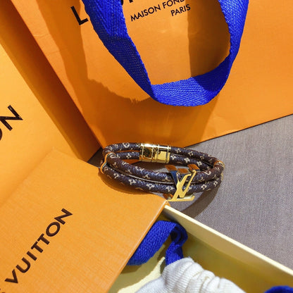 Pulsera de cuero doble