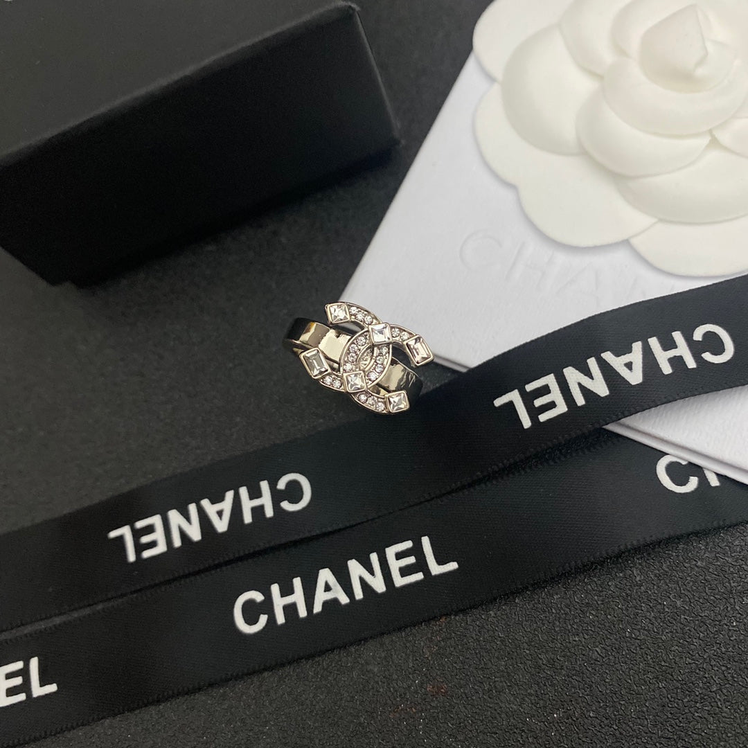 Bague ouverte Logo Diamant Scintillant