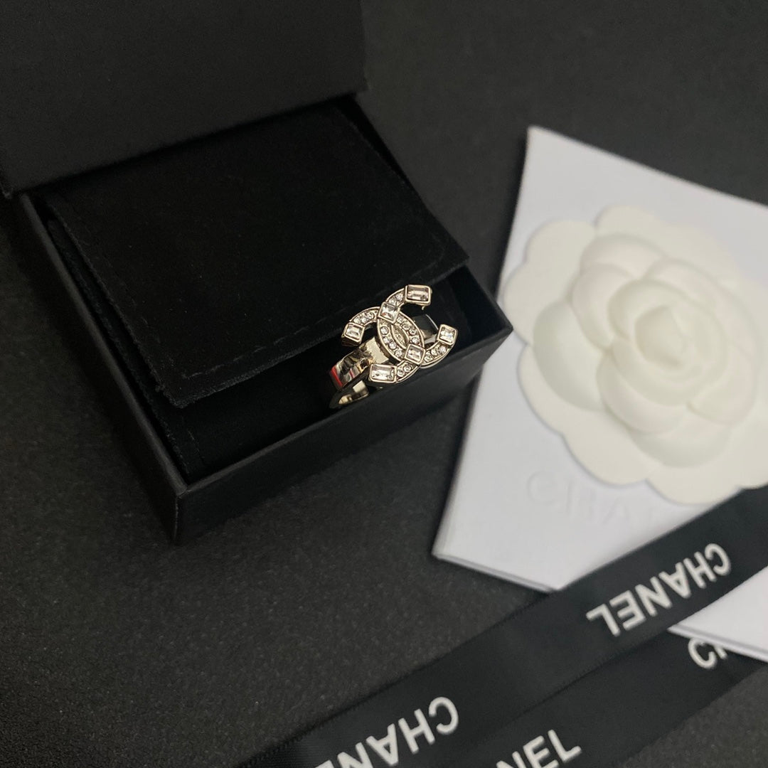 Bague ouverte Logo Diamant Scintillant